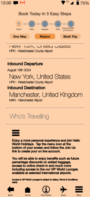 Your choices feedback